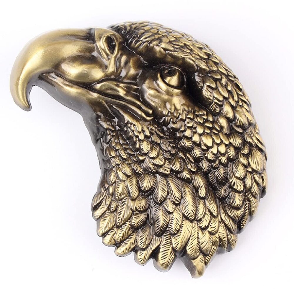 3441 ’s Norse Viking Eagle Head Belt Buckle, Vintage Hawk Head American